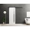 Sartodoors Sturdy Barn Door 30 x 80in, Painted White W/ Frosted Glass, 6.6FT Rail Hangers Heavy Hardware Set PLANUM0660BD-B-BEM-30 - alternate 2
